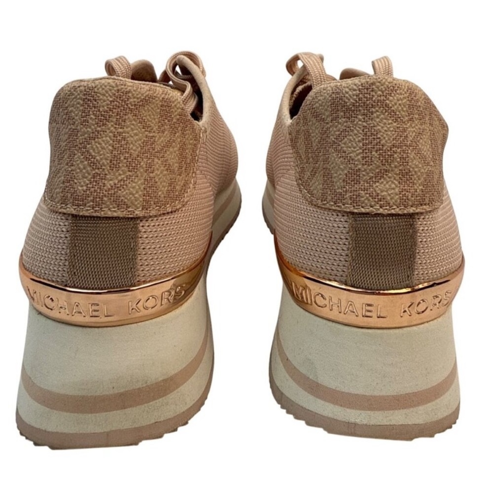 Michael Kors Women's Blush Sneakers with Gold Accents - Picture 3 of 7